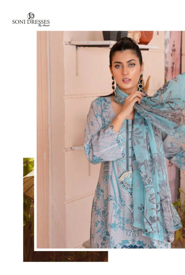 Soni Dress Luxury Linen Collection Readymade D5 - Image 5