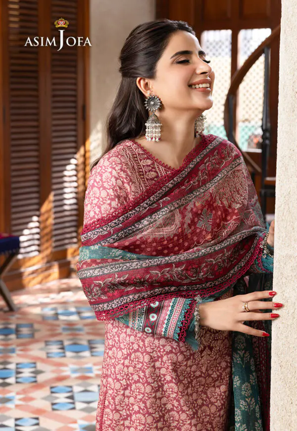 AJRW-07 Asim Jofa Rania Premium cotton unstitched - Image 5