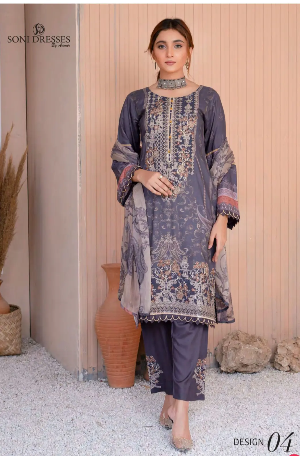 Soni Dresses Luxury Linen Collection Readymade D4 - Image 2