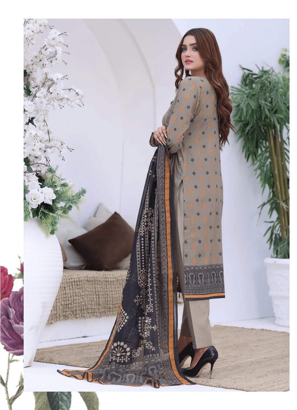 BH-03 Bin Hameed Luxury Embroidered Lawn Unstitched Suit - Image 2