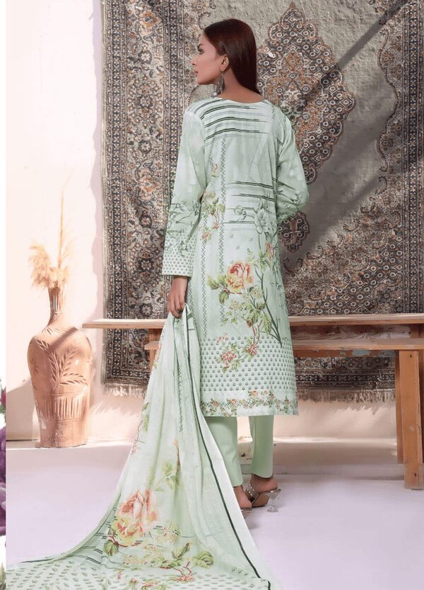 BH-02 Bin Hameed Luxury Embroidered Lawn Unstitched Suit - Image 5