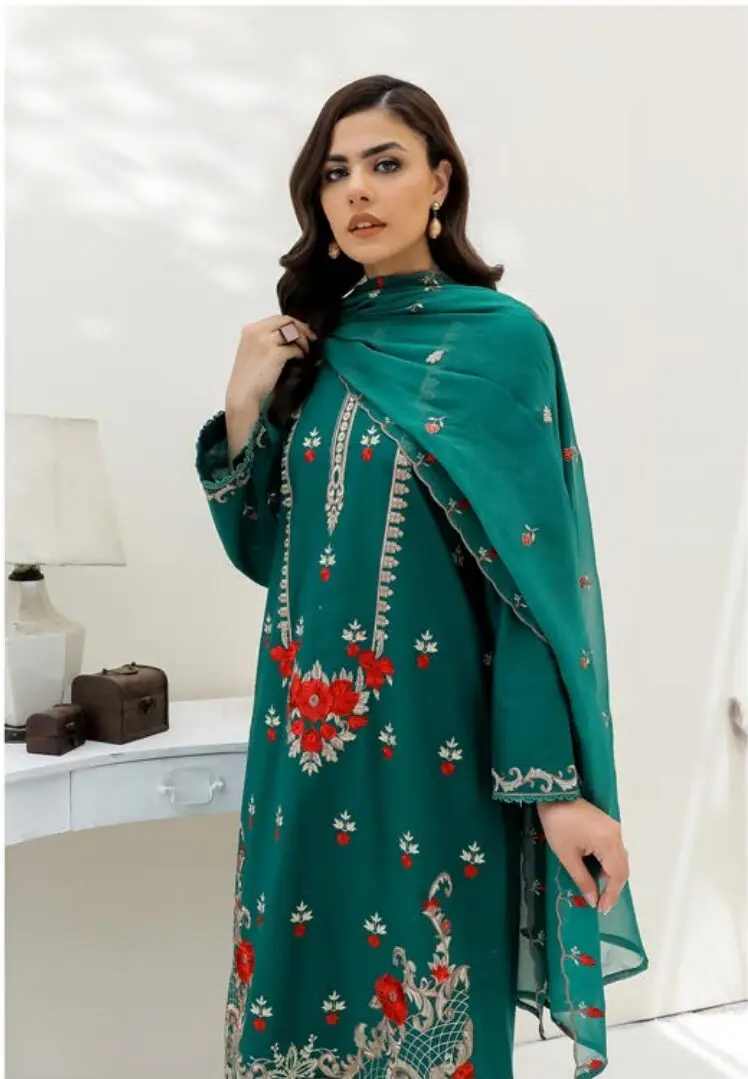 GJ-01 Gull Jee Luxury Embroidered Lawn Unstitched - Image 8
