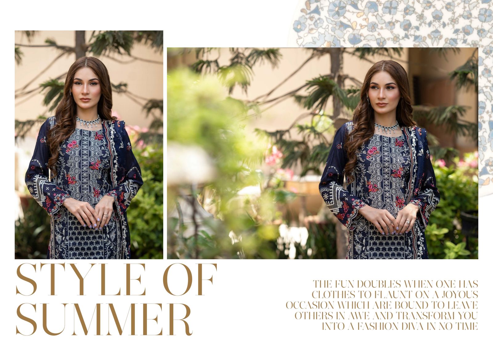 Rujhan Khas Luxury Embroidered Fine Swiss Unstitched D-02 - Image 5