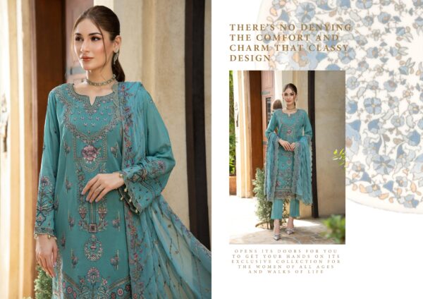 Rujhan Khas Luxury Embroidered Fine Swiss Unstitched D-07 - Image 5