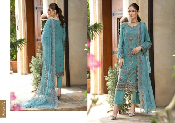Rujhan Khas Luxury Embroidered Fine Swiss Unstitched D-07 - Image 6