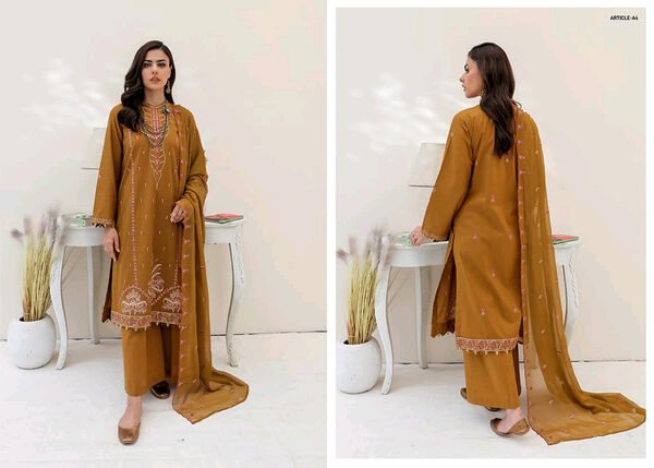 GJ-04 Gull Jee Luxury Embroidered Lawn Unstitched - Image 6