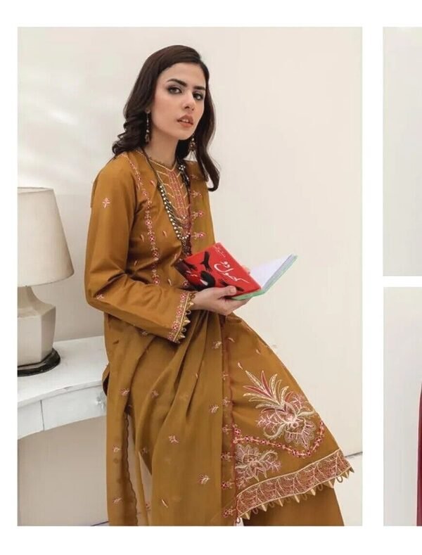 GJ-04 Gull Jee Luxury Embroidered Lawn Unstitched - Image 5