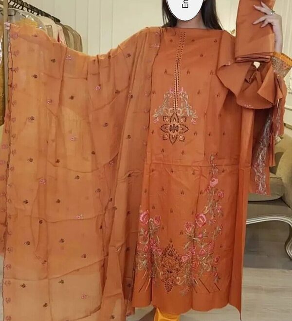 GJ-08 Gull Jee Luxury Embroidered Lawn Unstitched - Image 4