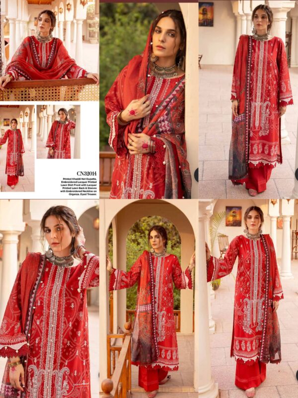 CN-32014 Gul Ahmed Embroidered Lawn Unstitched - Image 5