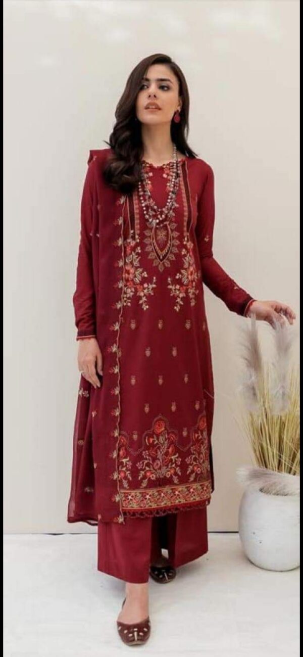 GJ-05 Gull Jee Luxury Embroidered Lawn Unstitched - Image 4