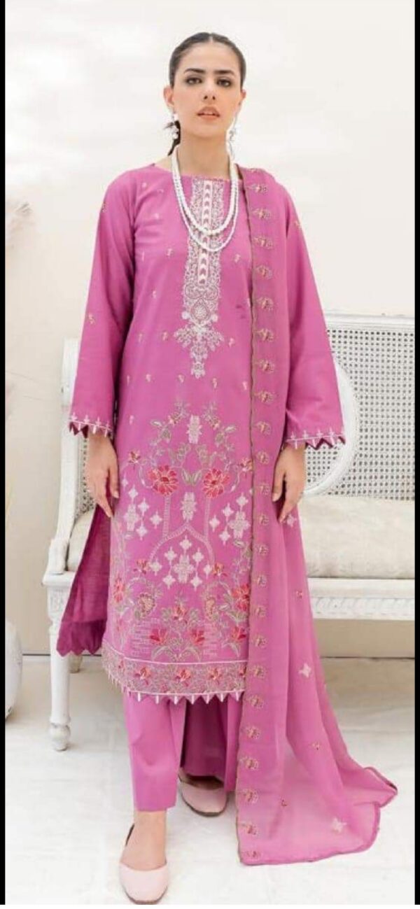GJ-10 Gull Jee Luxury Embroidered Lawn Unstitched - Image 9