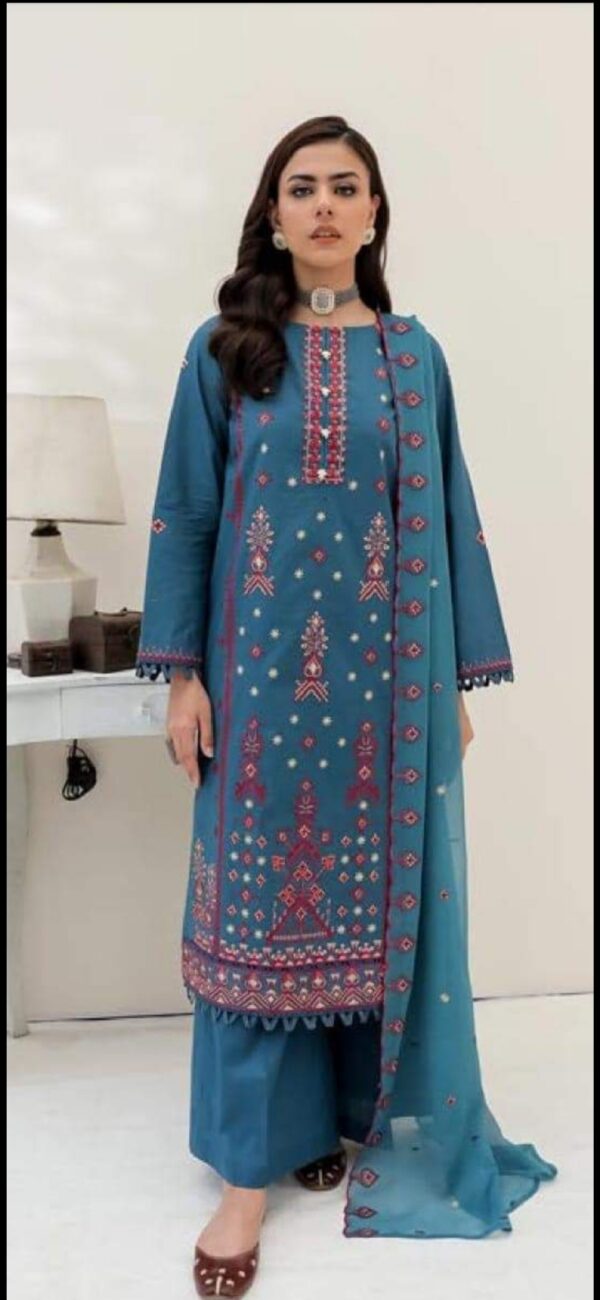 GJ-03 Gull Jee Luxury Embroidered Lawn Unstitched - Image 5