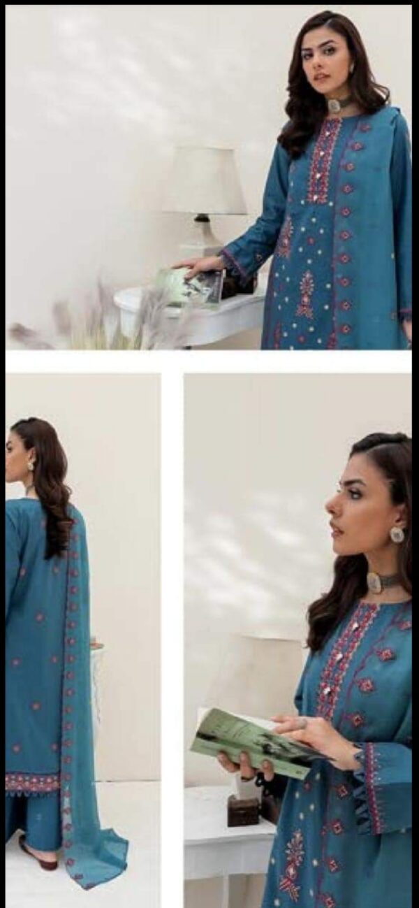 GJ-03 Gull Jee Luxury Embroidered Lawn Unstitched - Image 4