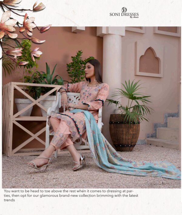 Soni Dresses Luxury Dhanak Readymade Vol SD38 D5 - Image 5