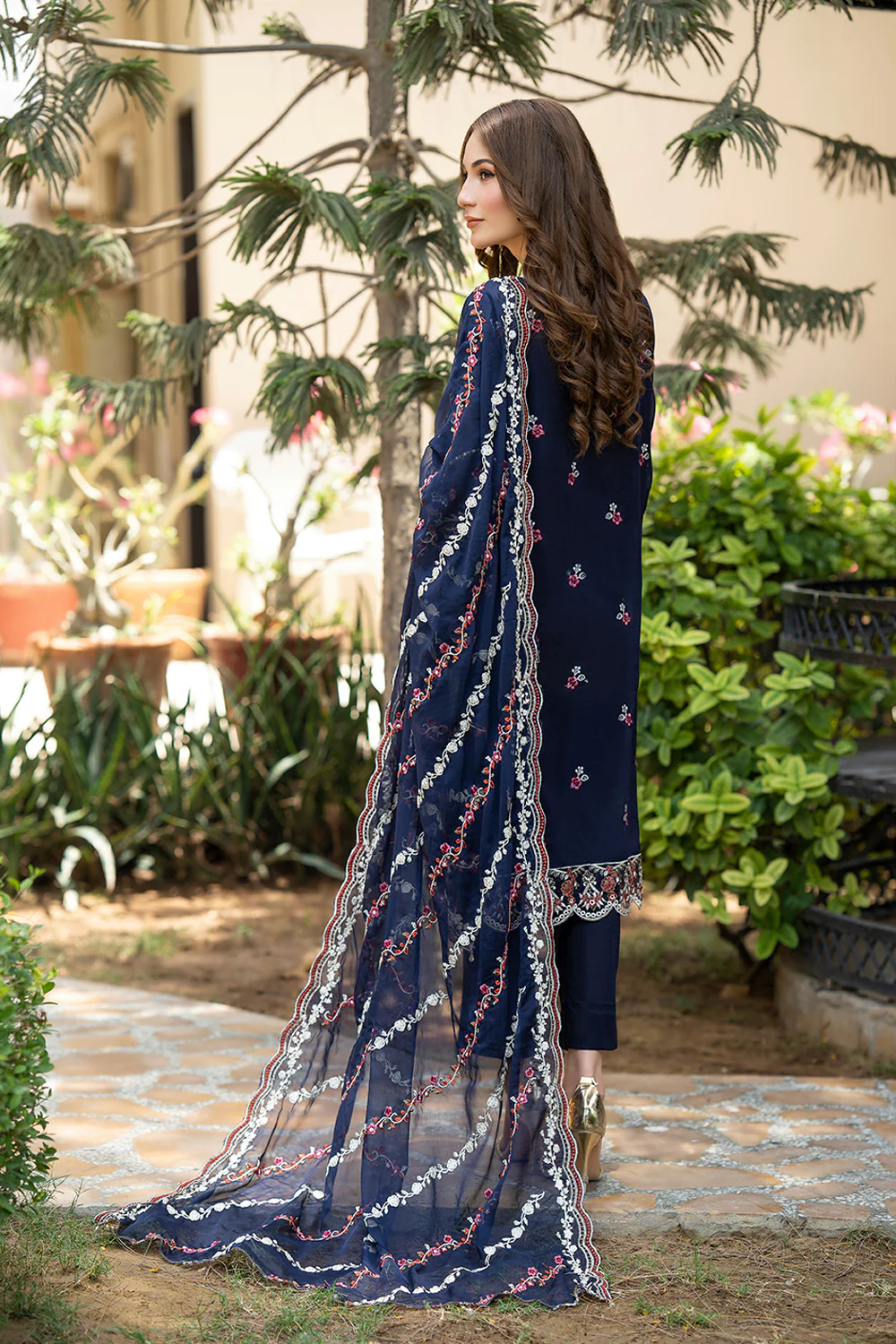 Rujhan Khas Luxury Embroidered Fine Swiss Unstitched D-02 - Image 2