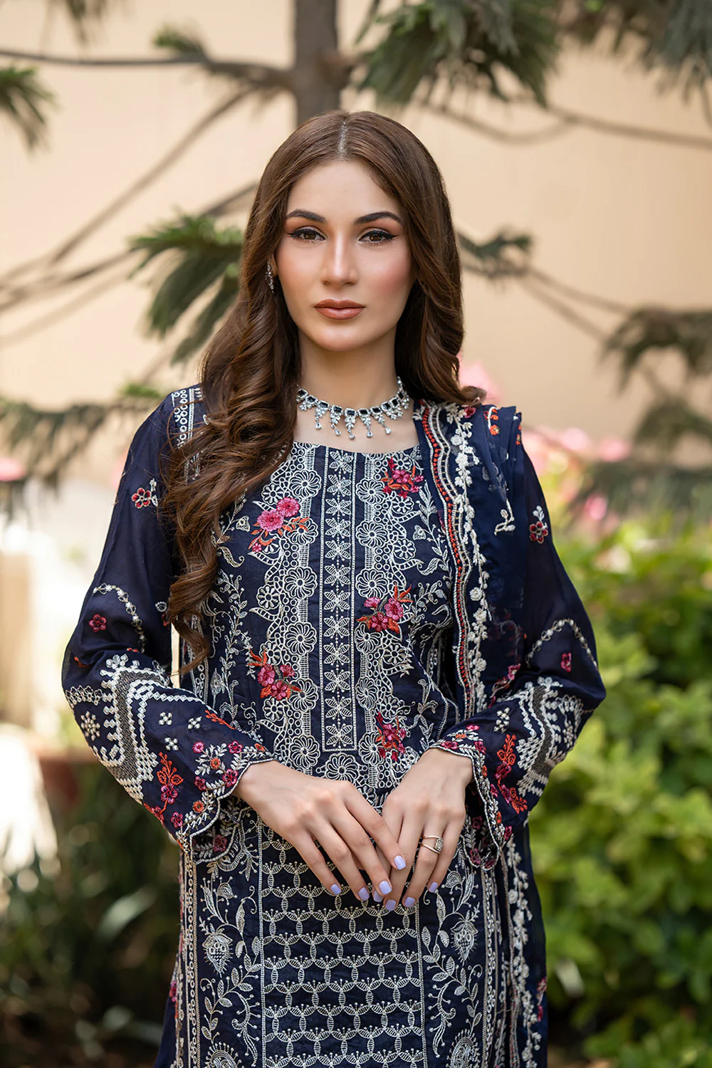 Rujhan Khas Luxury Embroidered Fine Swiss Unstitched D-02 - Image 7