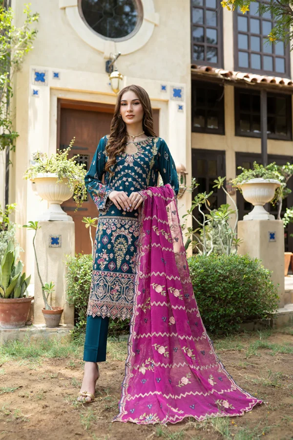 Rujhan Khas Luxury Embroidered Fine Swiss Unstitched D-03