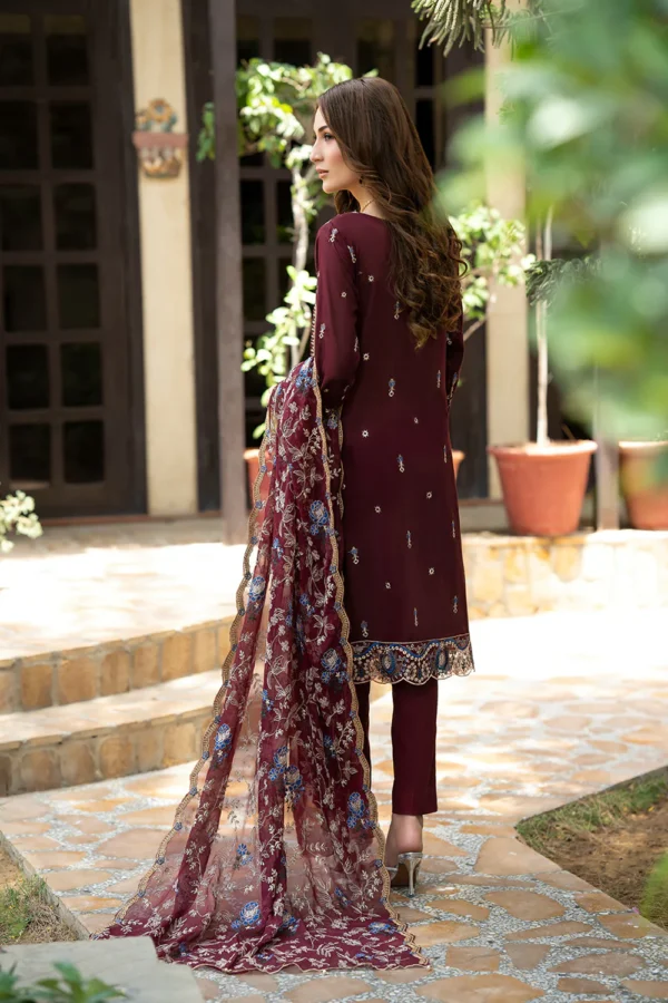 Rujhan Khas Luxury Embroidered Fine Swiss Unstitched D-06 - Image 2