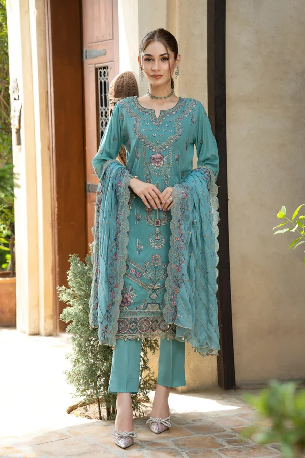 Rujhan Khas Luxury Embroidered Fine Swiss Unstitched D-07