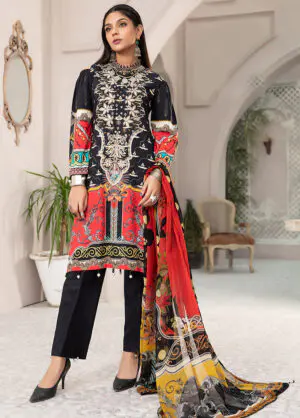 D-10 Vitalia Printed Embroidered Winter Linen Unstitched