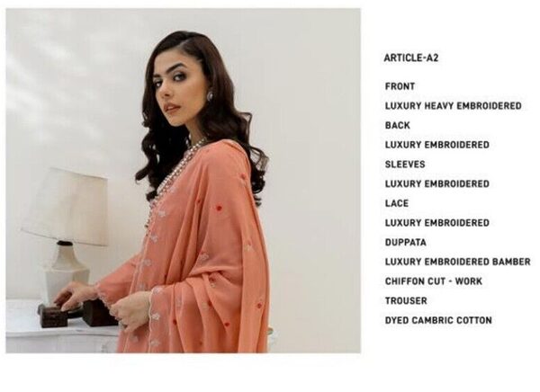 GJ-02 Gull Jee Luxury Embroidered Lawn Unstitched - Image 6