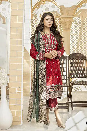 JA-01 Jawed Arts Luxury Embroidered Lawn Unstitched