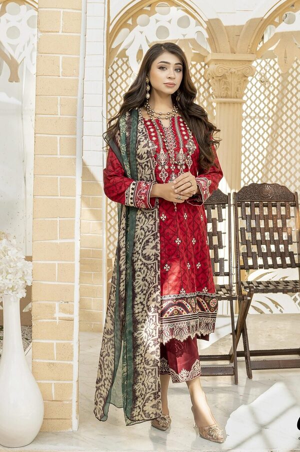 JA-01 Jawed Arts Luxury Embroidered Lawn Unstitched