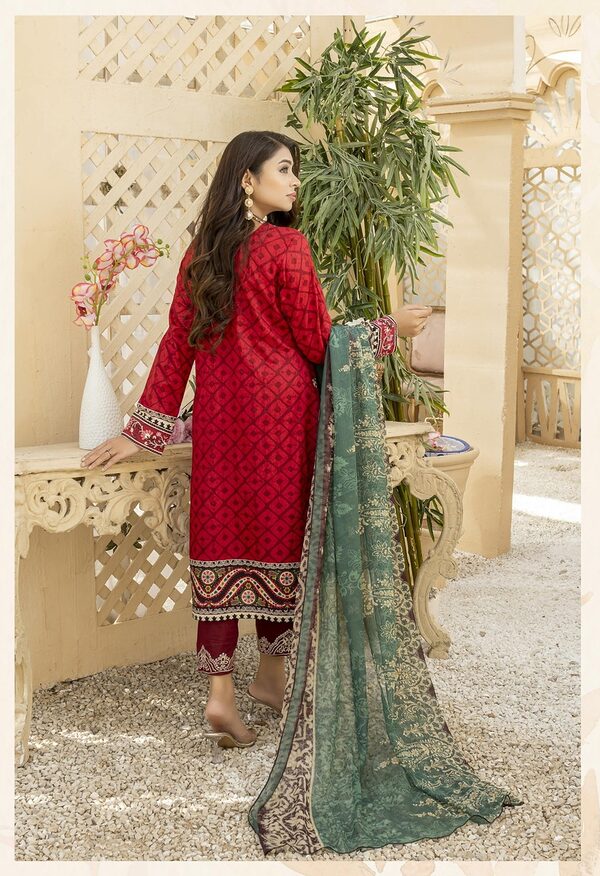 JA-01 Jawed Arts Luxury Embroidered Lawn Unstitched - Image 3