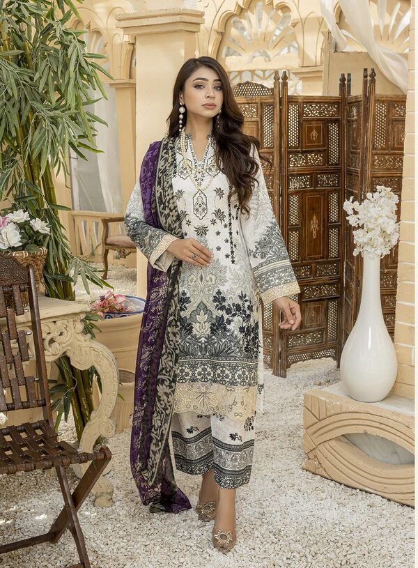 JA-02 Jawed Arts Luxury Embroidered Lawn Unstitched