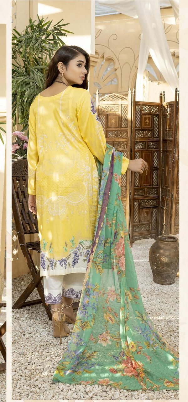 JA-06 Jawed Arts Luxury Embroidered Lawn Unstitched - Image 3