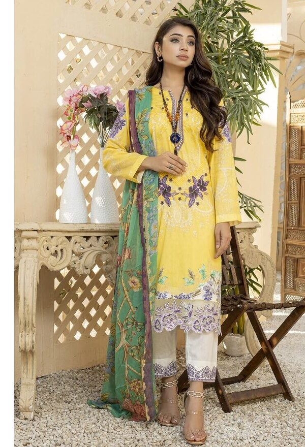 JA-06 Jawed Arts Luxury Embroidered Lawn Unstitched