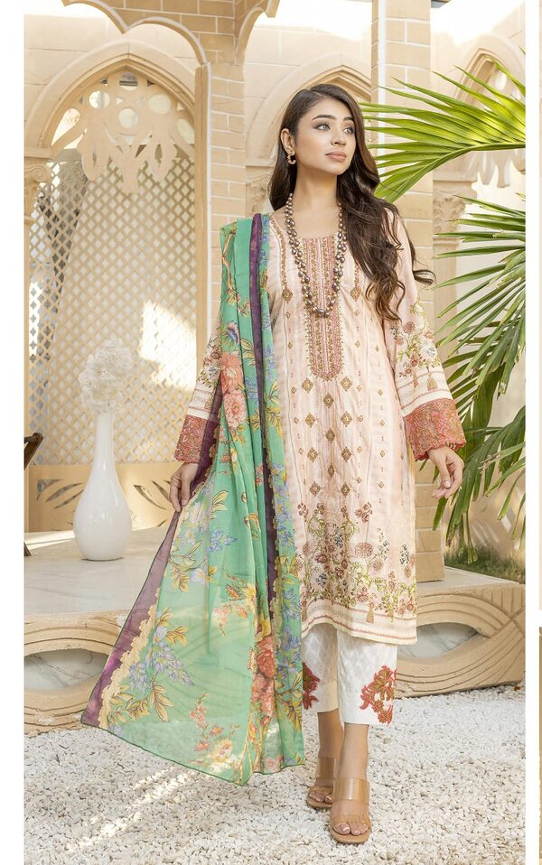 JA-07 Jawed Arts Luxury Embroidered Lawn Unstitched