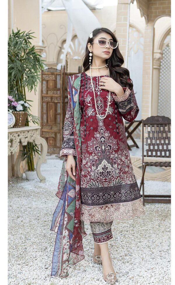 JA-10 Jawed Arts Luxury Embroidered Lawn Unstitched