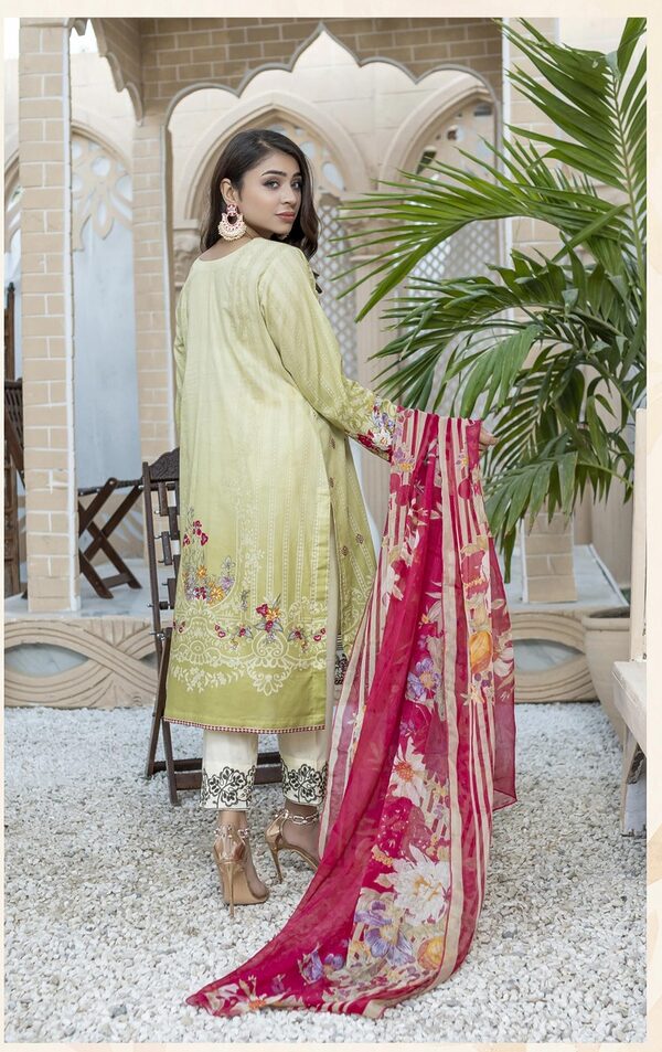 JA-11 Jawed Arts Luxury Embroidered Lawn Unstitched - Image 2