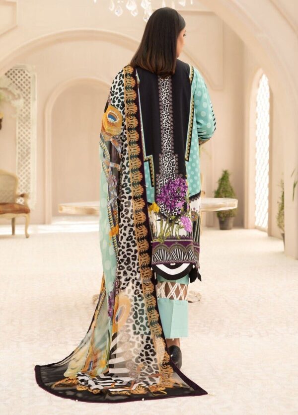 D-3 Vitalia Printed Embroidered Linen Unstitched - Image 3
