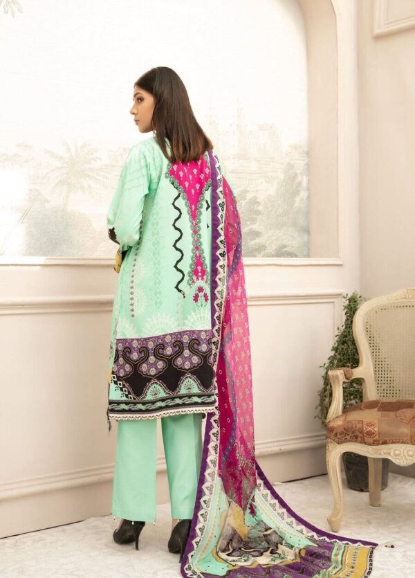 D-8 Vitalia Printed Embroidered Linen Unstitched - Image 7