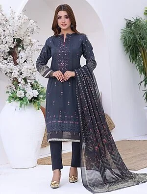 BH-05 Bin Hameed Luxury Embroidered Lawn Unstitched Suit