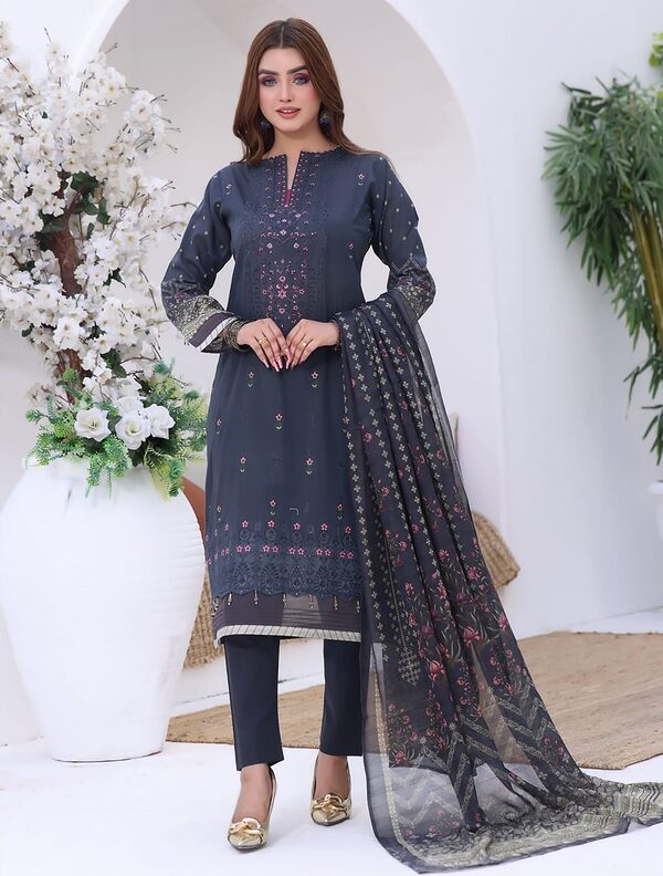 BH-05 Bin Hameed Luxury Embroidered Lawn Unstitched Suit