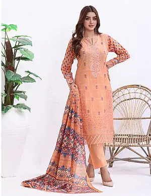 BH-08 Bin Hameed Luxury Embroidered Lawn Unstitched Suit