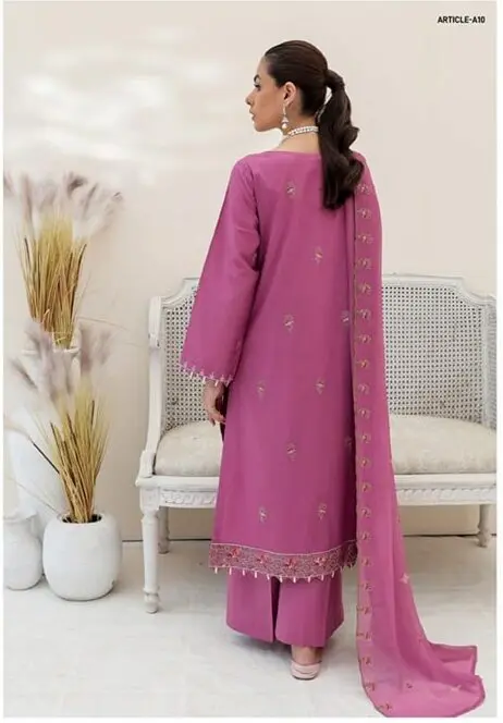 GJ-10 Gull Jee Luxury Embroidered Lawn Unstitched - Image 2