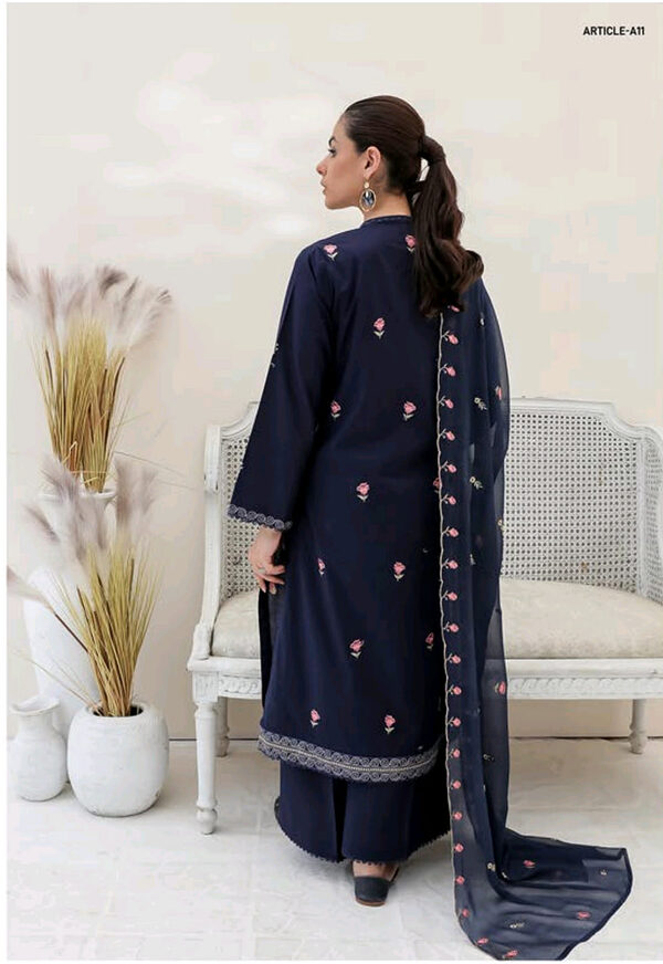 GJ-11 Gull Jee Luxury Embroidered Lawn Unstitched - Image 2