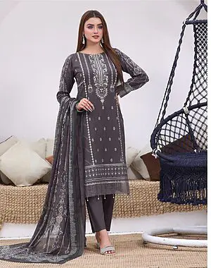 BH-01 Bin Hameed Luxury Embroidered Lawn Unstitched Suit