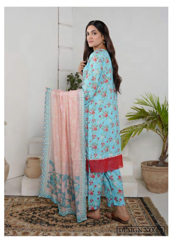 SA-10 Safiya Embroidered Lawn Unstitched - Image 2