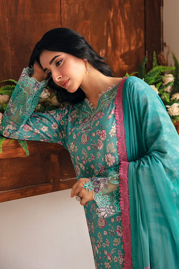 N-402 Ramsha Rangrez Luxury Lawn unstitched - Image 3