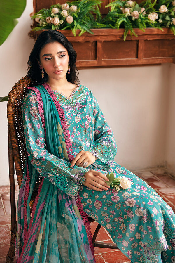 N-402 Ramsha Rangrez Luxury Lawn unstitched - Image 5