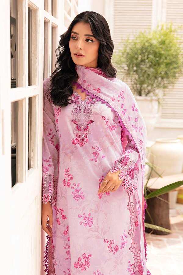 N-405 Ramsha Rangrez Luxury Lawn unstitched - Image 4