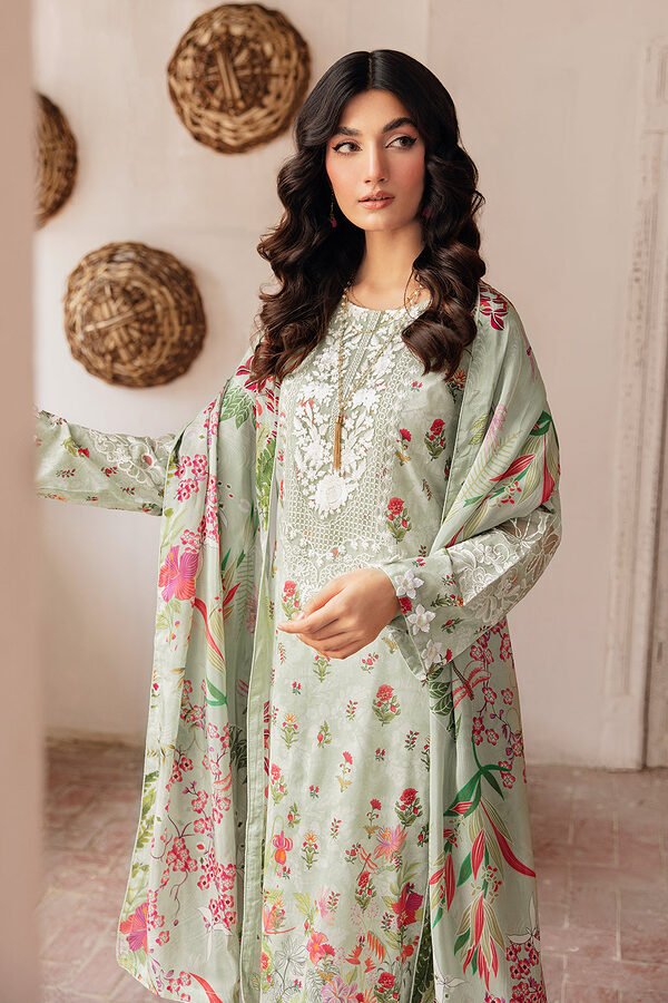 N-409 Ramsha Rangrez Luxury Lawn unstitched - Image 3