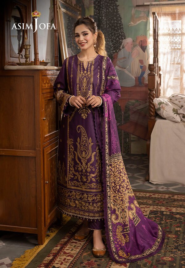 AJNR-12 Asim Jofa Rania Spring Summer Unstitched - Image 4