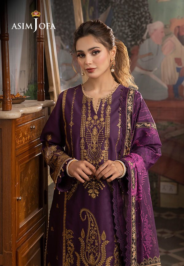 AJNR-12 Asim Jofa Rania Spring Summer Unstitched - Image 7