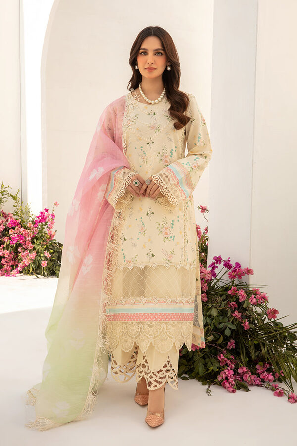 Rang Rasiya Florence Summer Edit Lawn Ivory unstitched